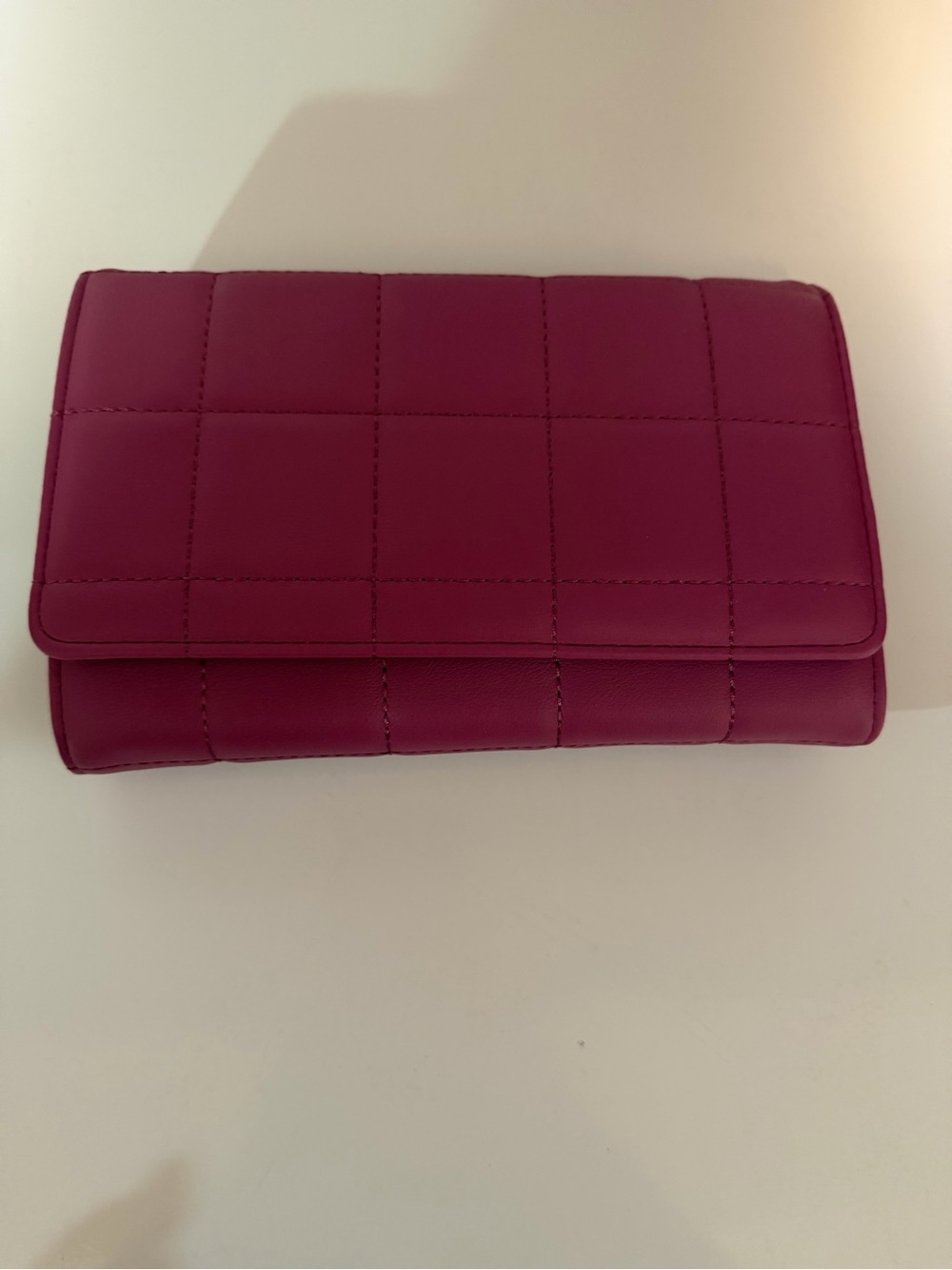 Women's Quilted Flap Wallet - Magenta